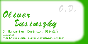 oliver dusinszky business card